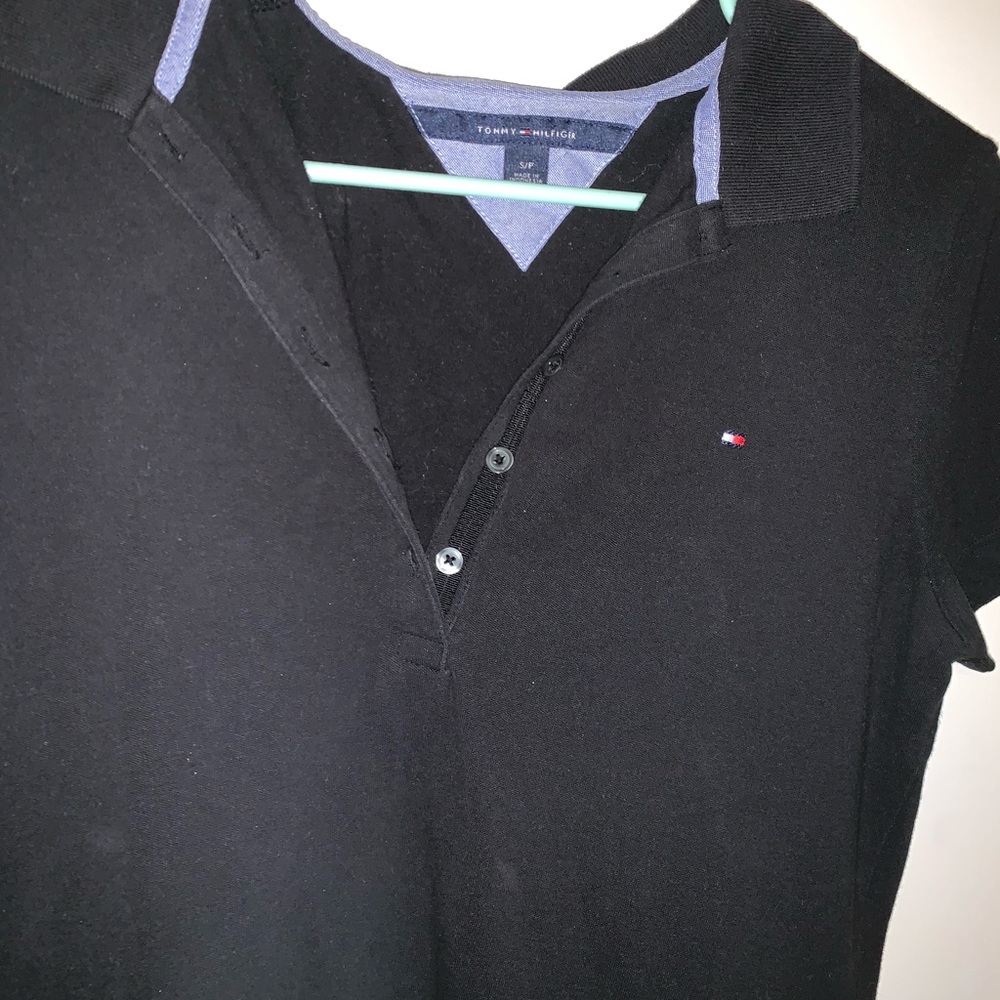 Women’s Black Tommy Hilfiger Polo